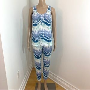 New Kikit Women's Tie Dye Tank & Joggers PJs Set